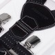 Luxusní černé kšandy kožená poutka Assante 90045