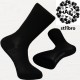 Multipack ponožky 6 párů černé froté chodidlo antibakteriál Assante 741