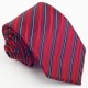 Luxusní červená kravata pruhovaná Greg 93205