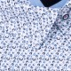 Bílá s modrým vzorem pánská košile slim fit Brighton 109908