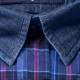 Modrovínová káro košile 100 % bavlna Tonelli 110965