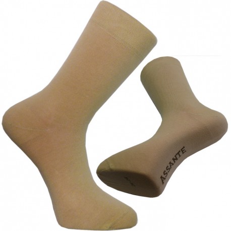 Béžové ponožky se stříbrem antibakteriální pánské Assante 71112